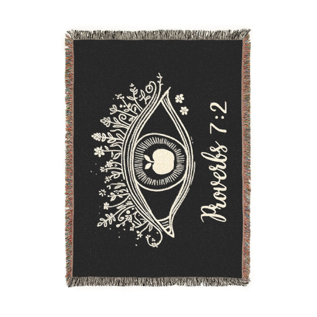 Proverbs 7:2 Woven Blanket