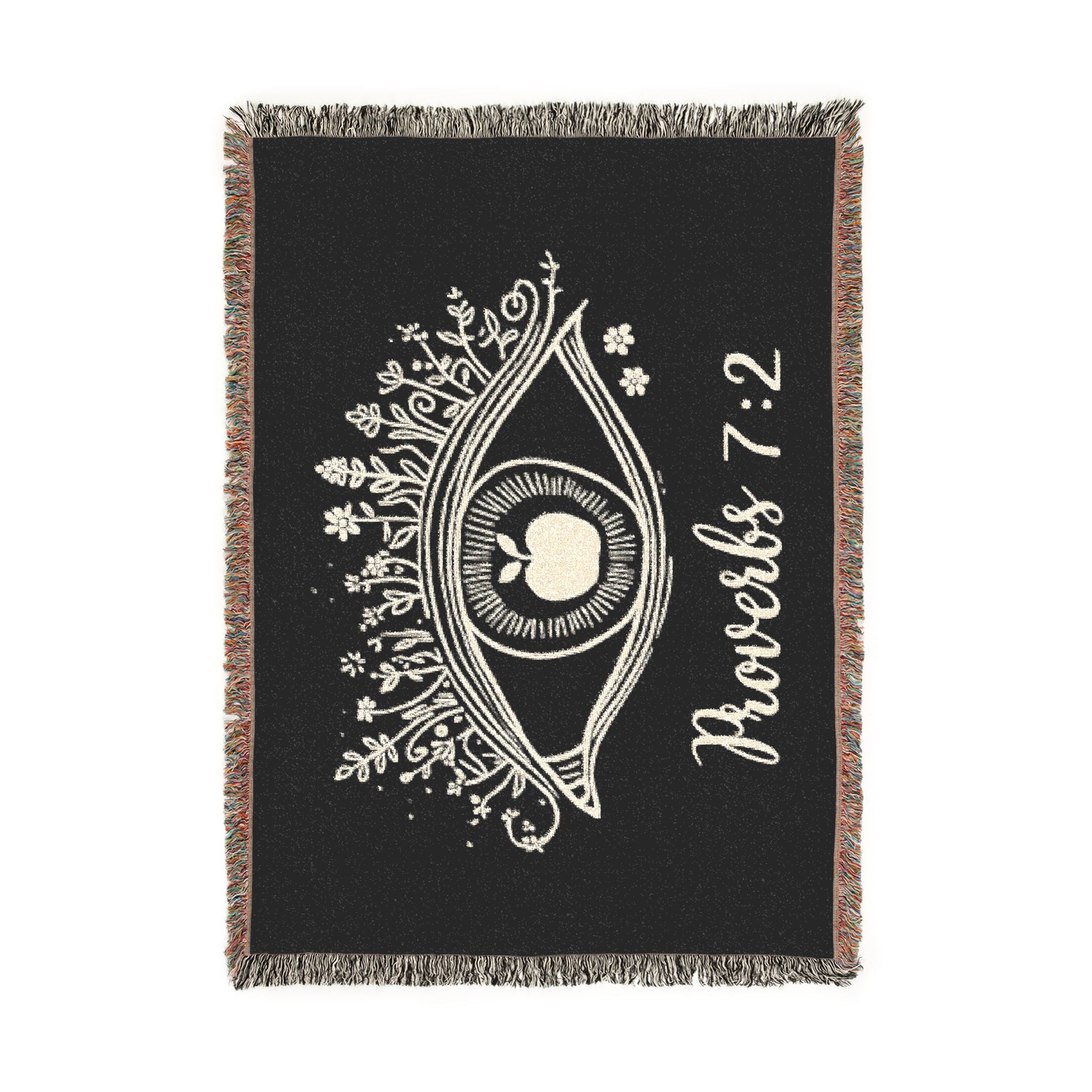 Proverbs 7:2 Woven Blanket