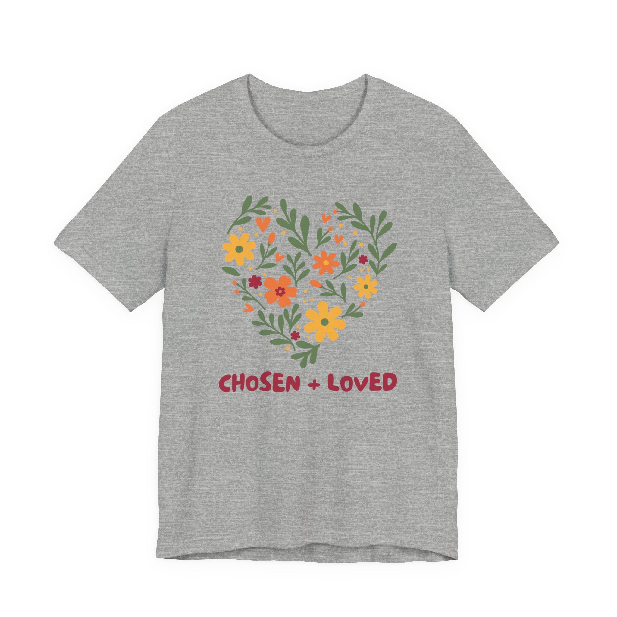 Chosen + Loved Floral Heart Tee