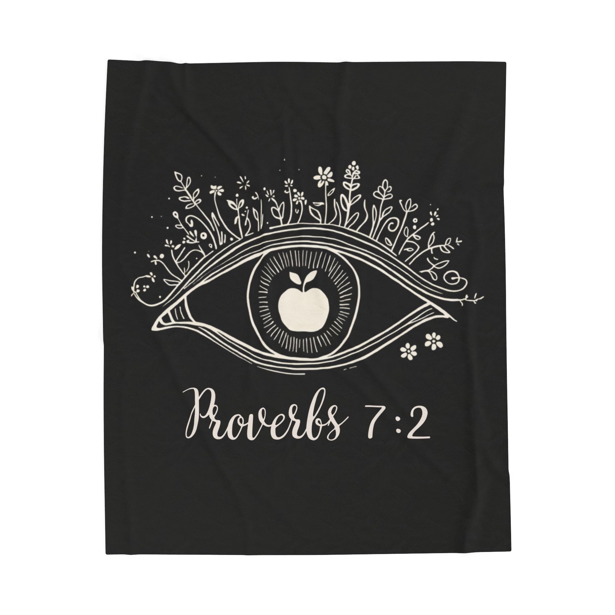 Proverbs 7:2 Apple of my eye: Velveteen Plush Blanket