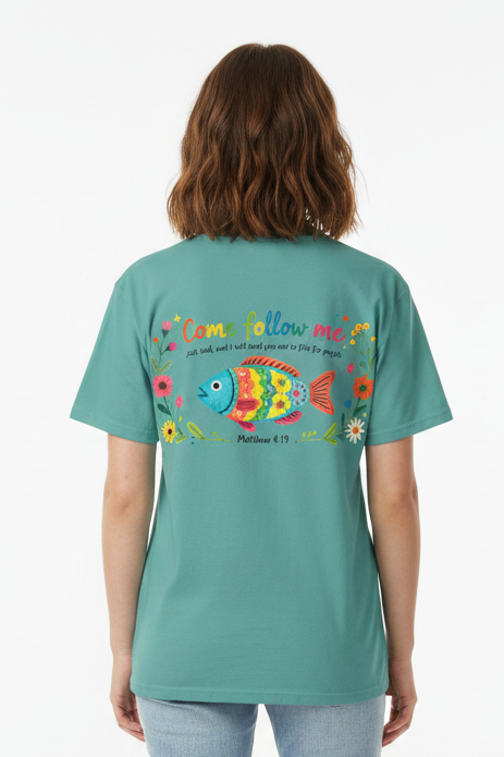 Come Follow Me: Comfort Colors Fish Tee
