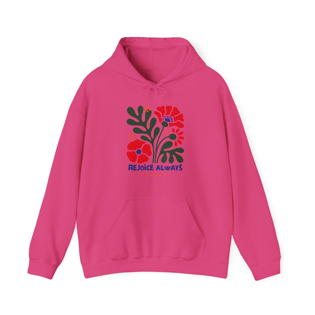 Rejoice Always Floral Hoodie