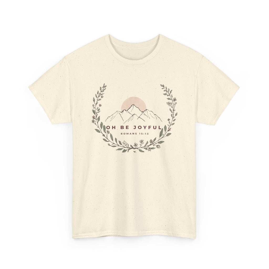 Oh Be Joyful Mountain T-Shirt — Minimal Nature Graphic Tee