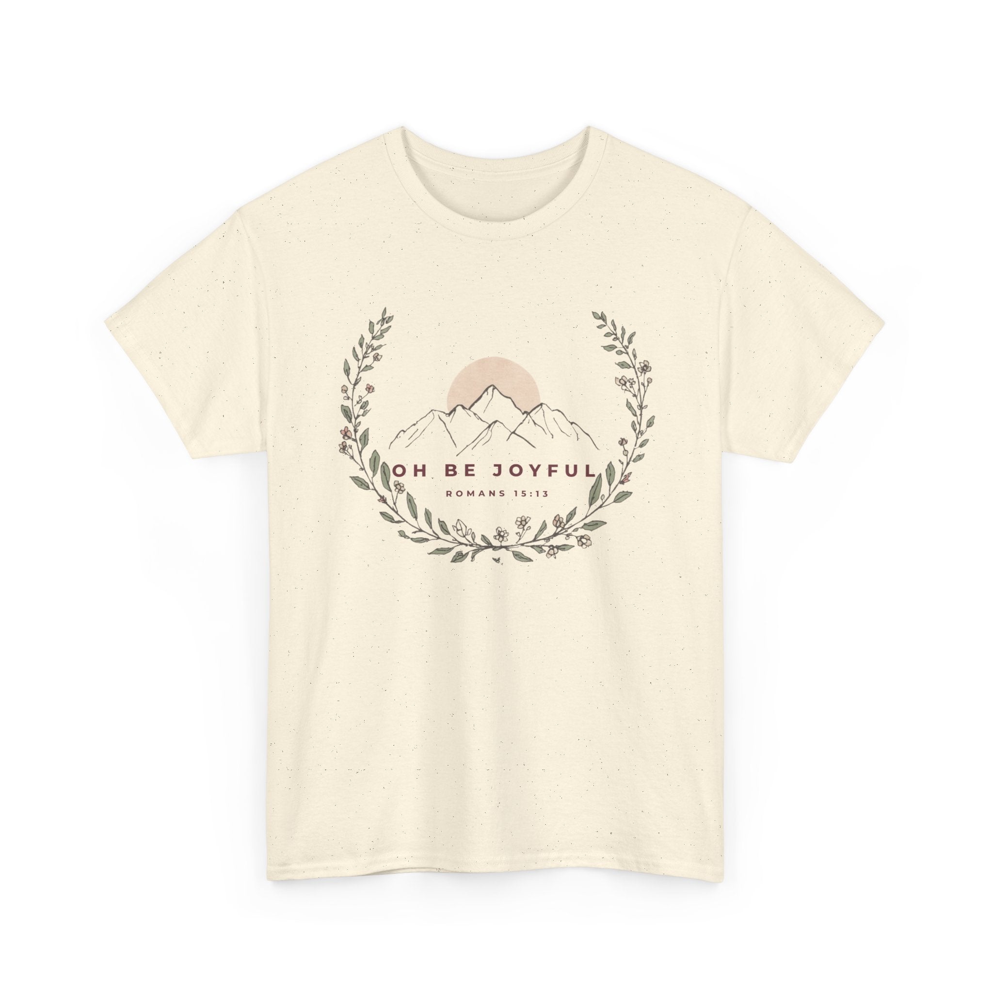 Oh Be Joyful Mountain T-Shirt — Minimal Nature Graphic Tee