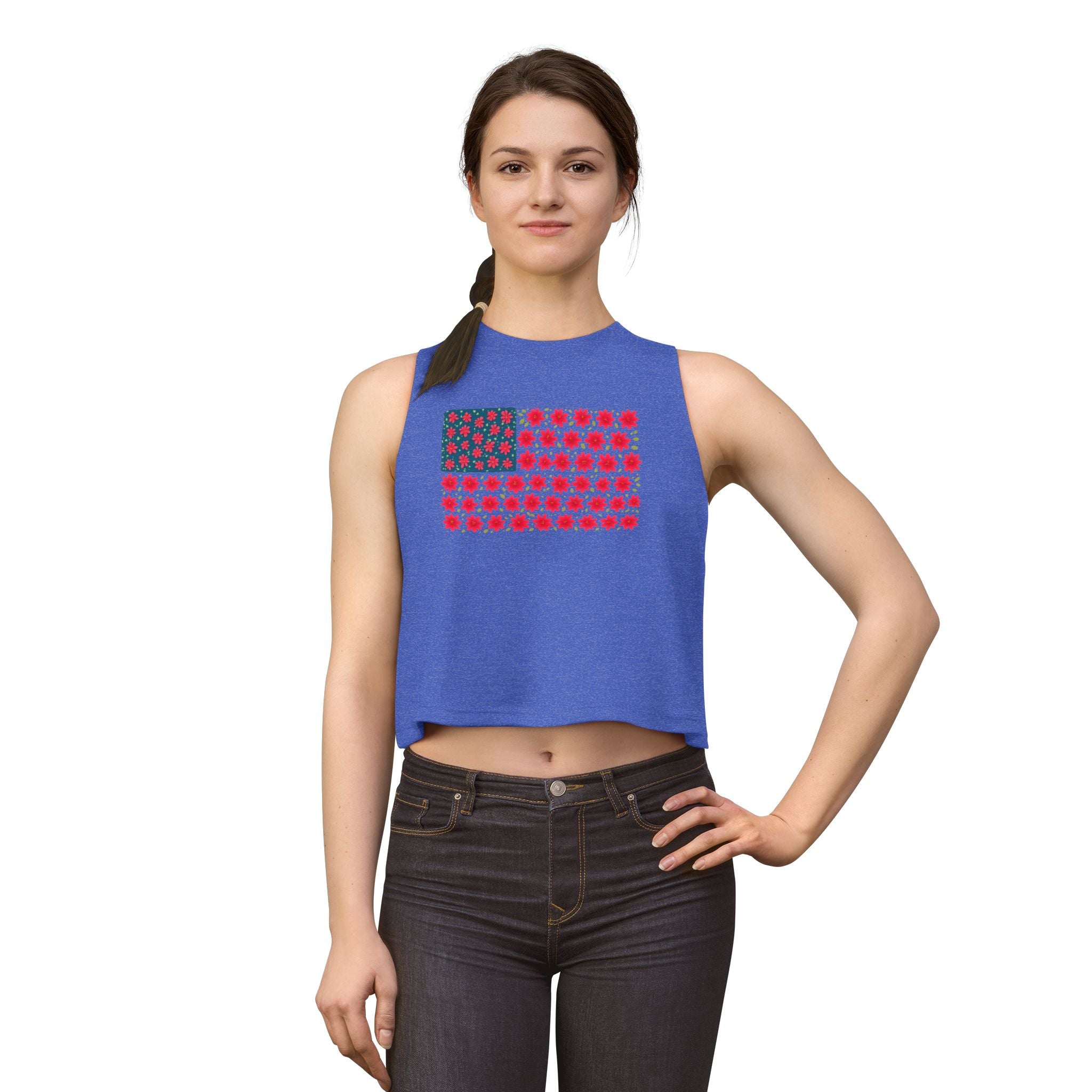 Americana Flag Women's Crop Top