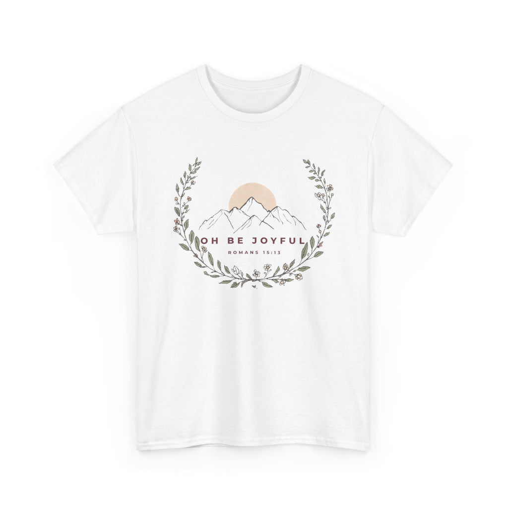Oh Be Joyful Mountain T-Shirt — Minimal Nature Graphic Tee