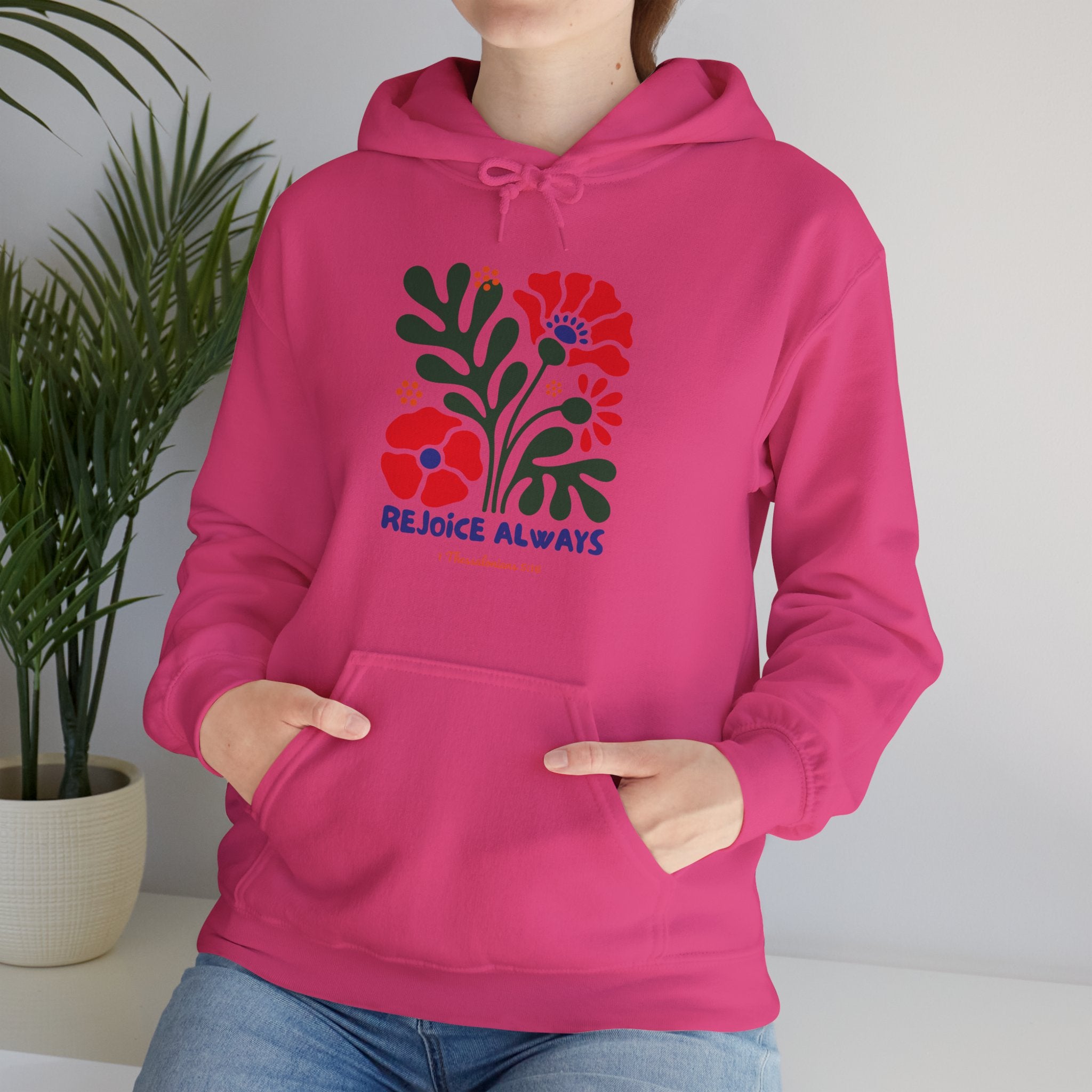 Rejoice Always Floral Hoodie