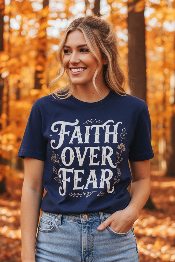 Faith over fear: comfort colors tee