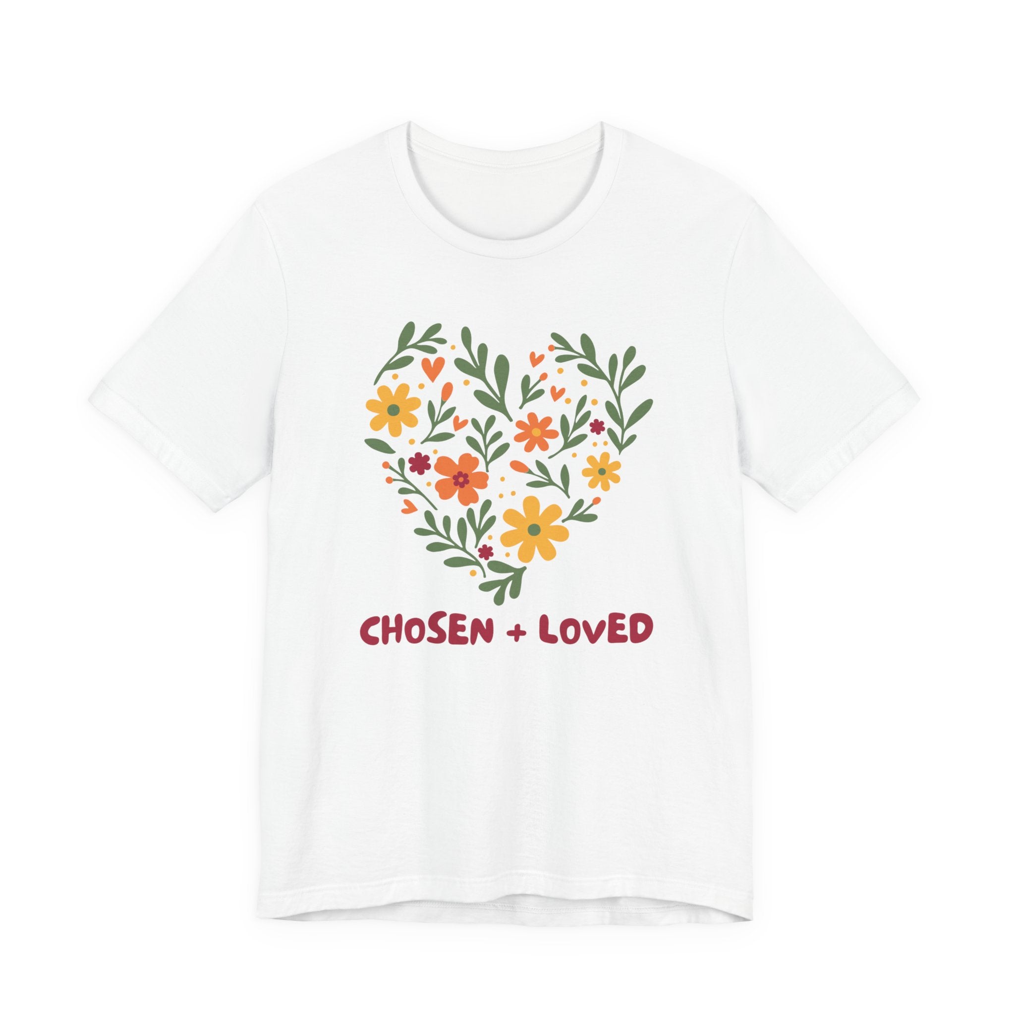 Chosen + Loved Floral Heart Tee