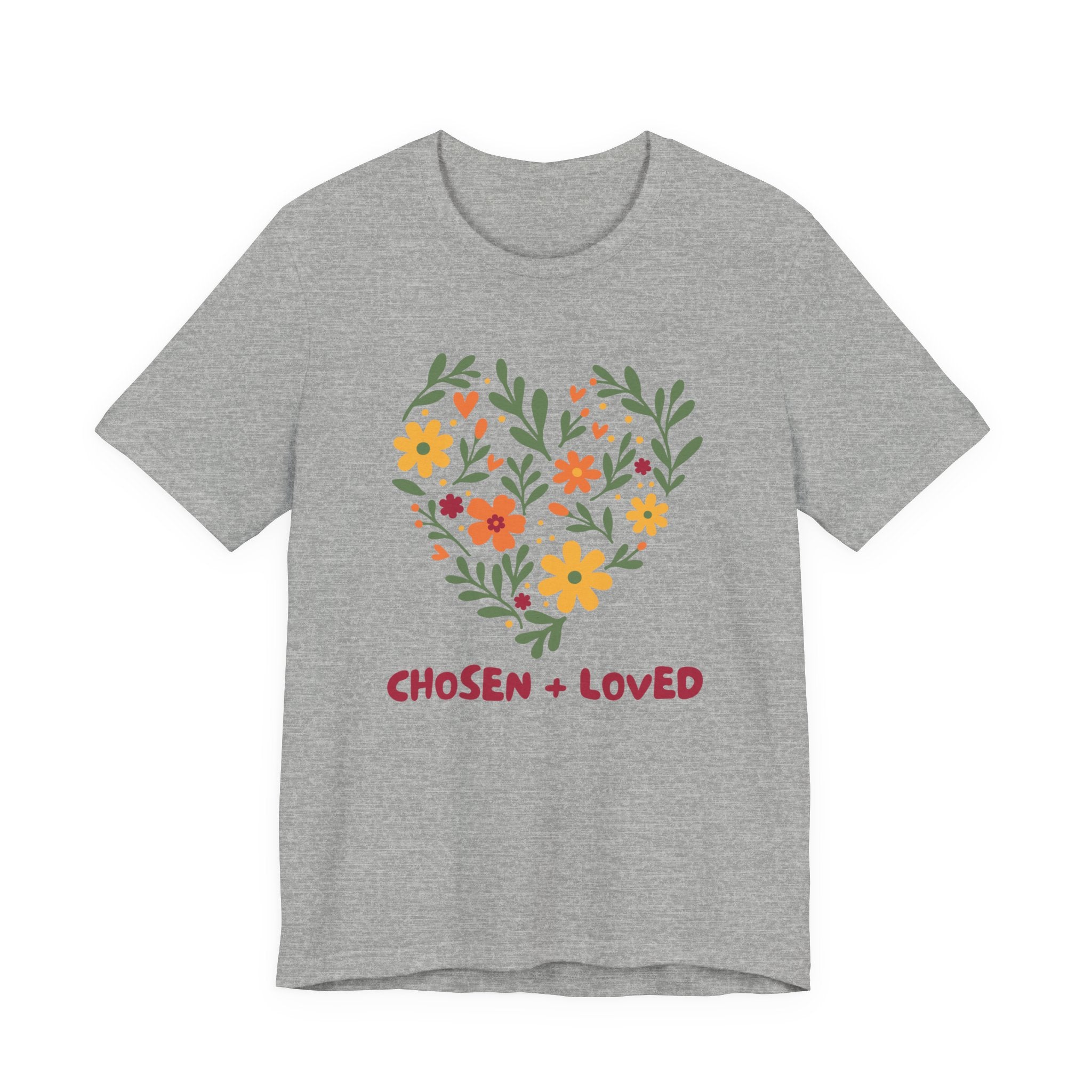Chosen + Loved Floral Heart Tee