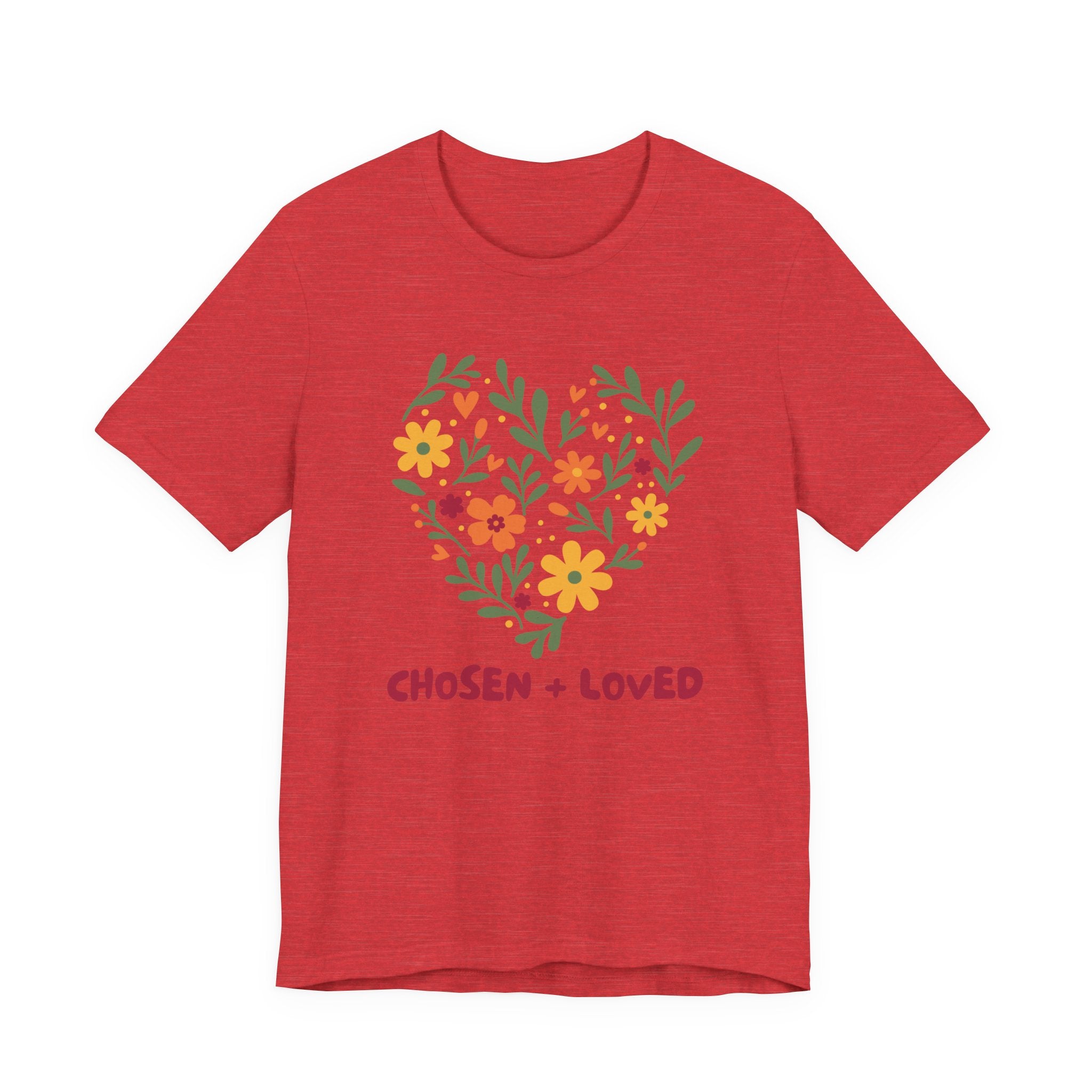 Chosen + Loved Floral Heart Tee