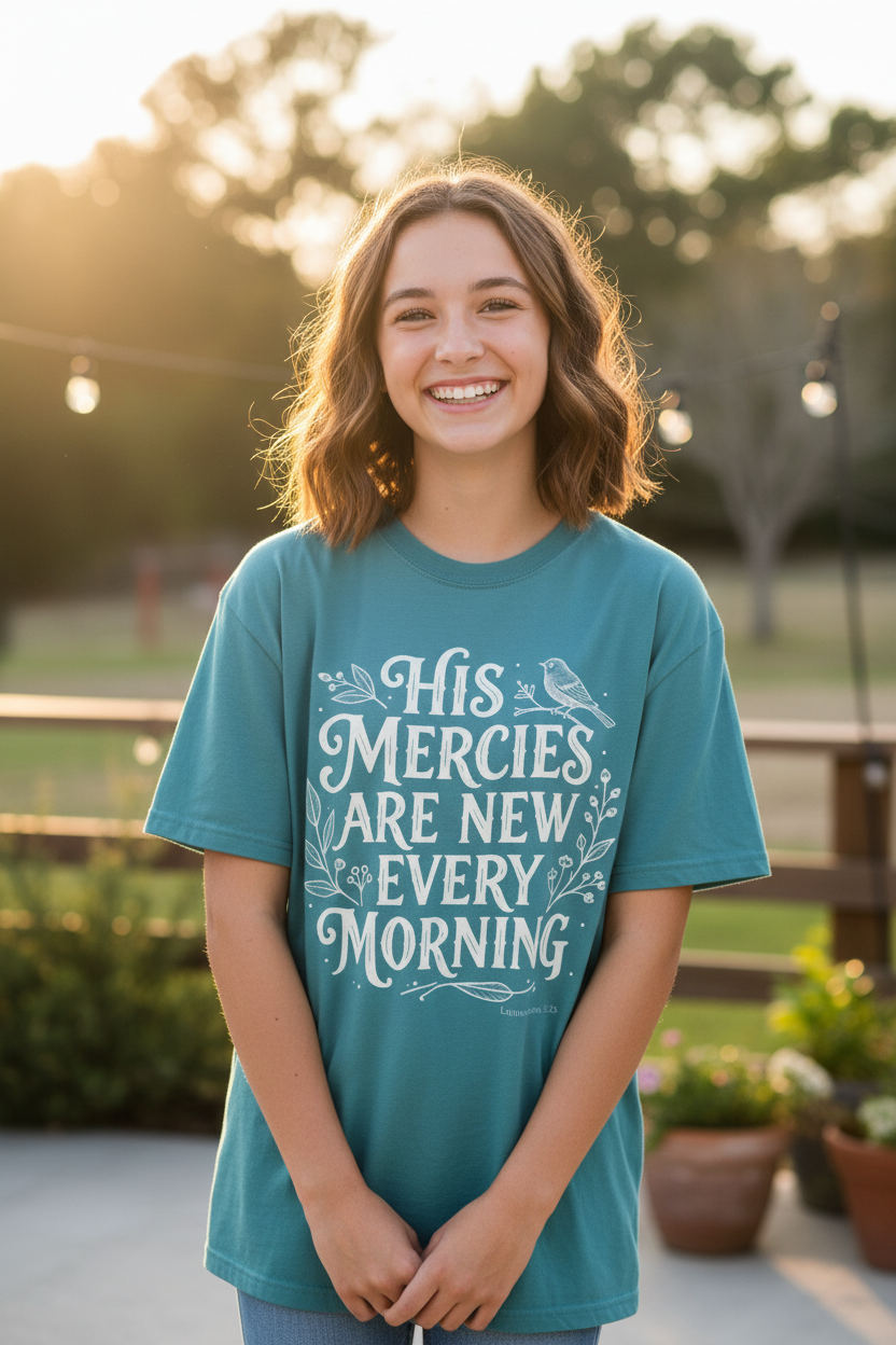 His Mercies are New: Comfort Colors Tee