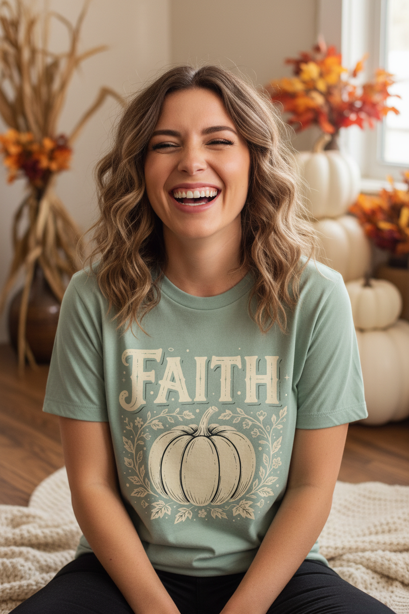 Faith + Pumpkin: Comfort Colors Tee