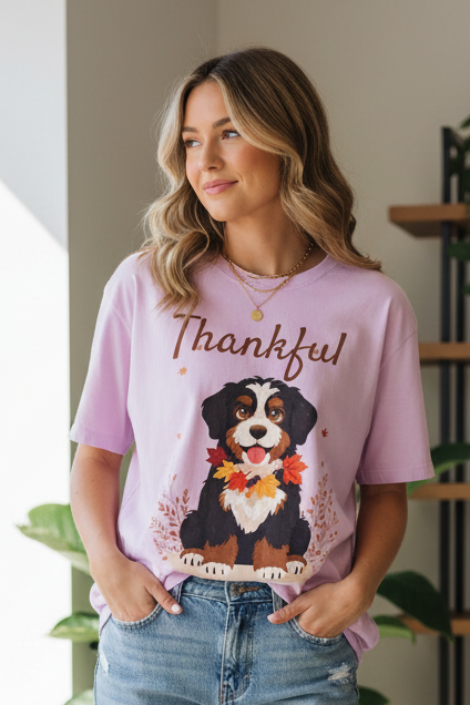 Thankful Dog Tee: Comfort Colors