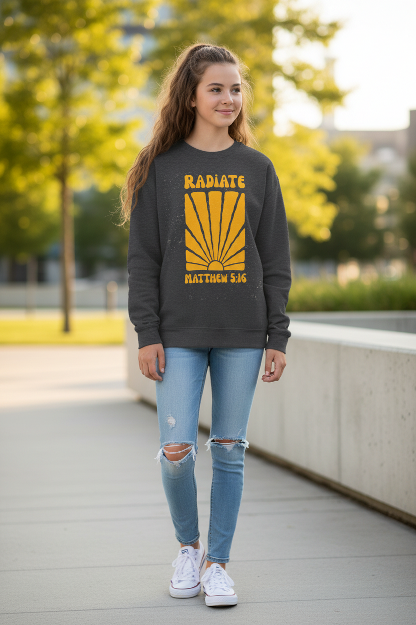 Radiate-Matthew 5:16 Sweatshirt
