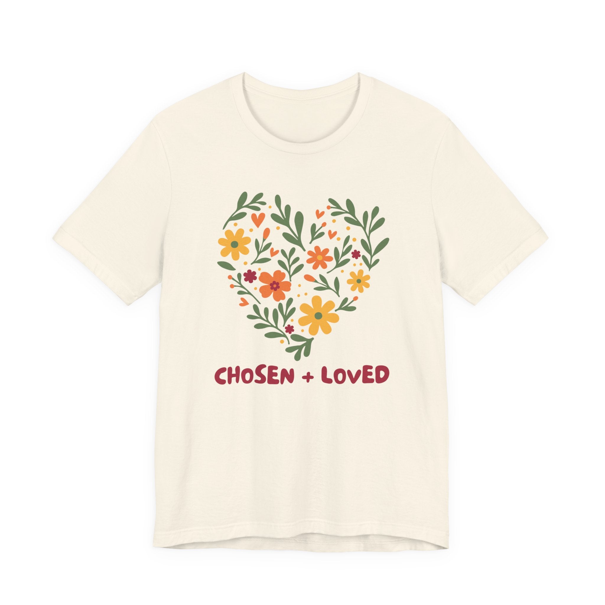 Chosen + Loved Floral Heart Tee
