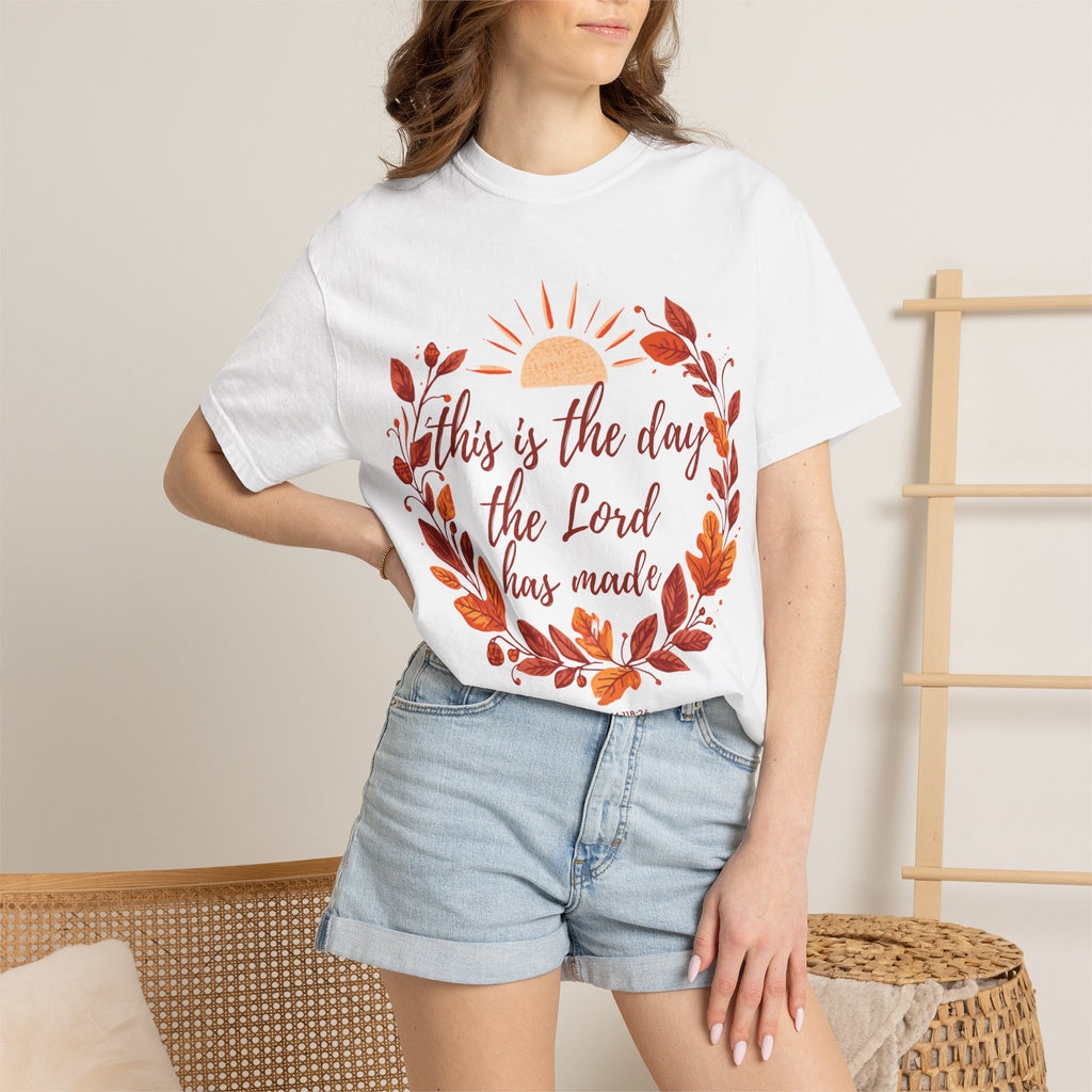 Psalm 118:24 Comfort Colors Fall Tee