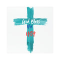God Bless the USA Cross Car Magnet — Patriotic Christian Vehicle Magnet