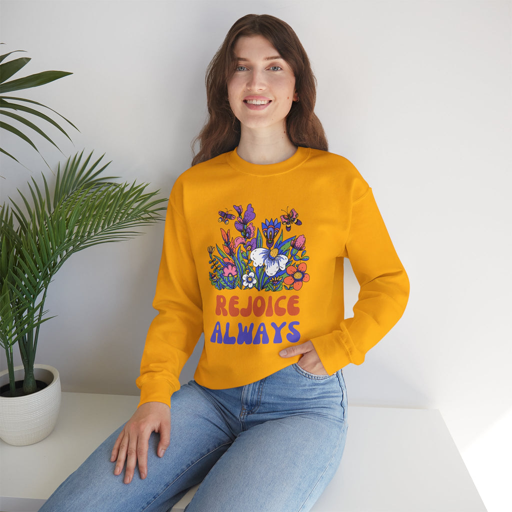 Rejoice Always Floral Sweatshirt