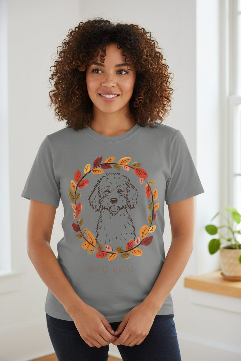Rejoice Fall Dog: Comfort Colors Tee