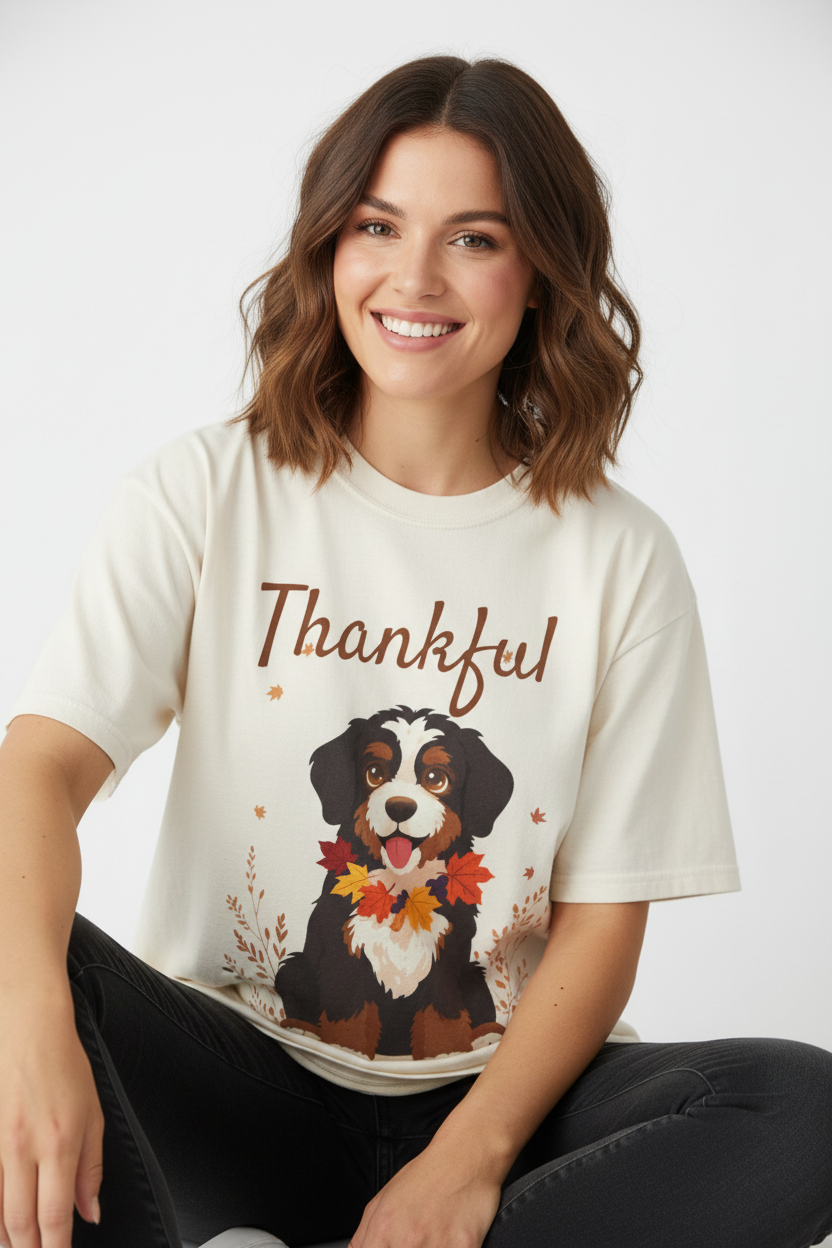 Thankful Dog Tee: Comfort Colors