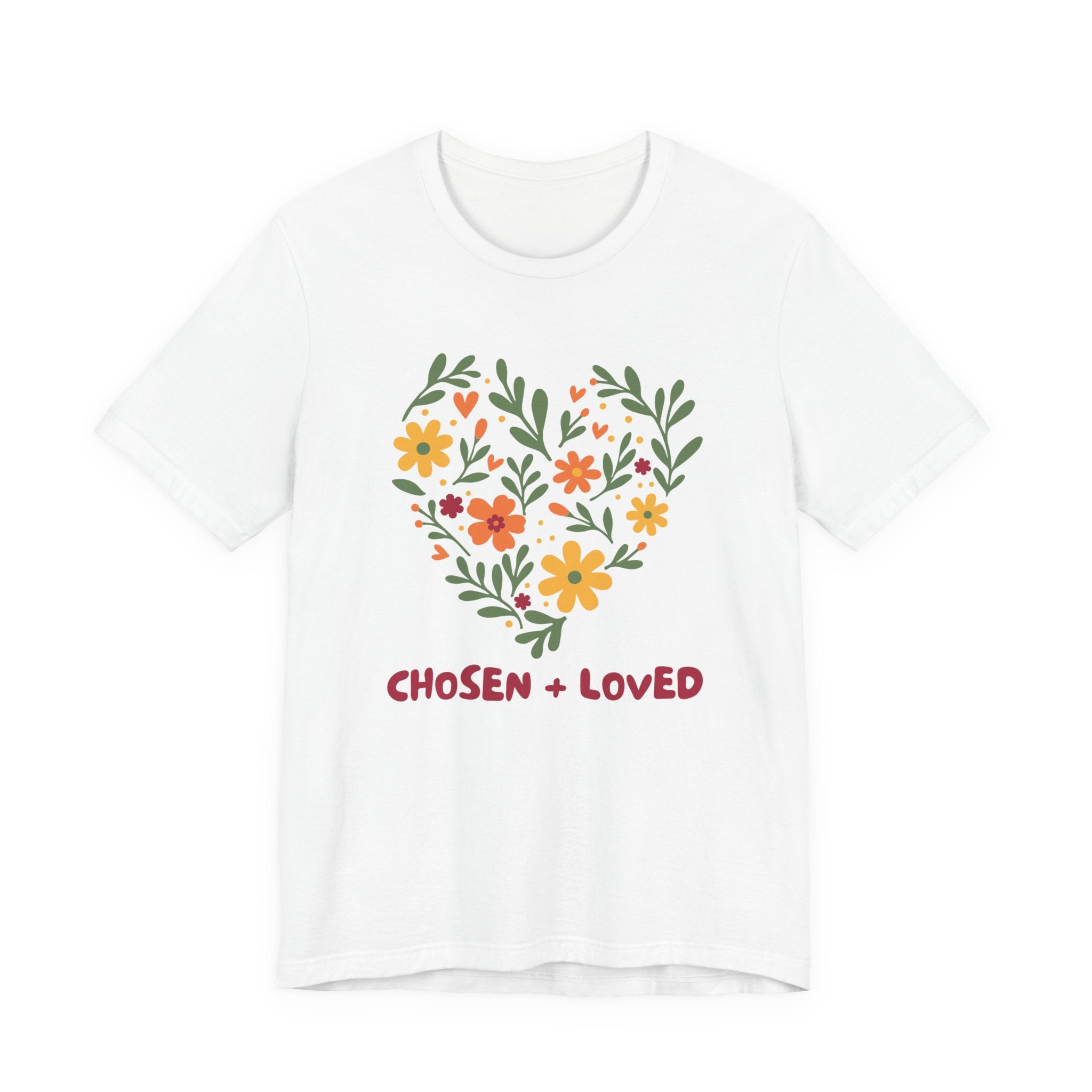 Chosen + Loved Floral Heart Tee