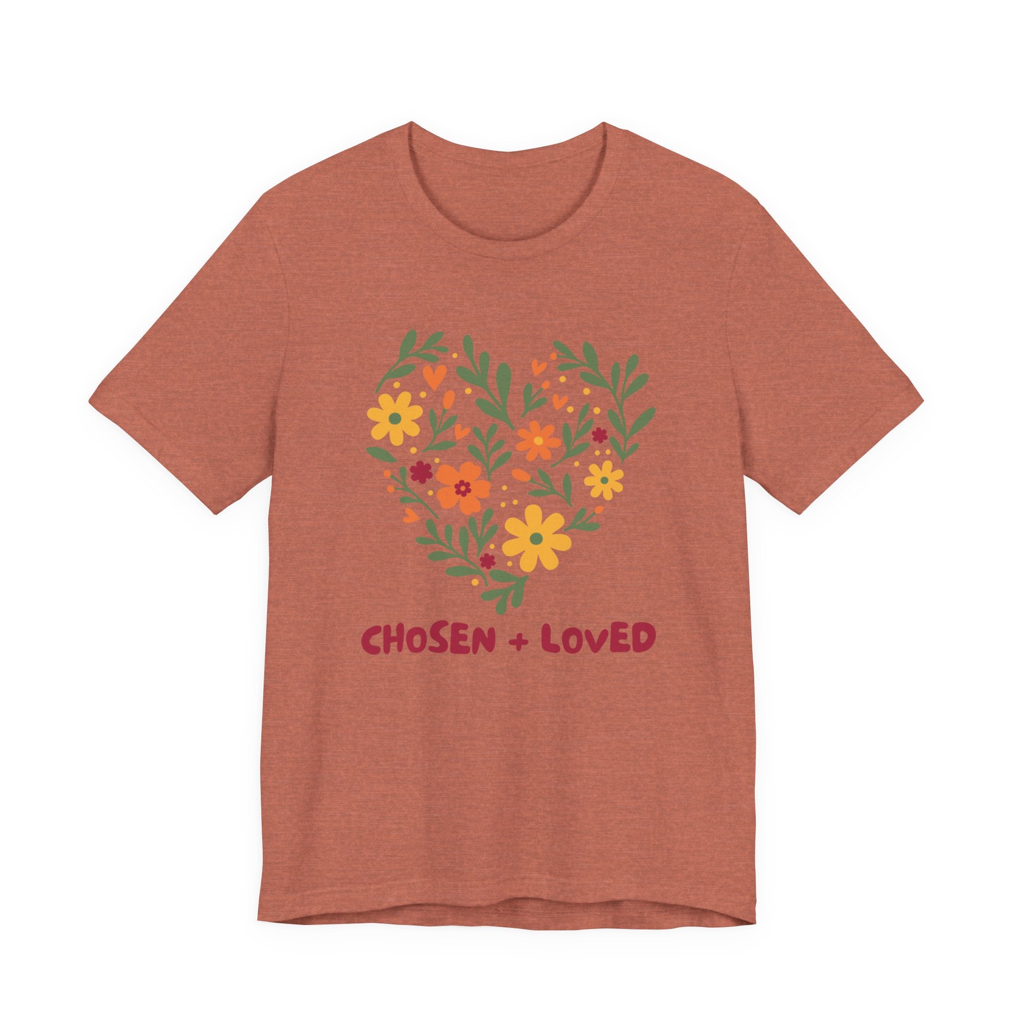 Chosen + Loved Floral Heart Tee
