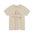 Oh Be Joyful Mountain Tee — Inspirational Sunrise Mountain Graphic Shirt