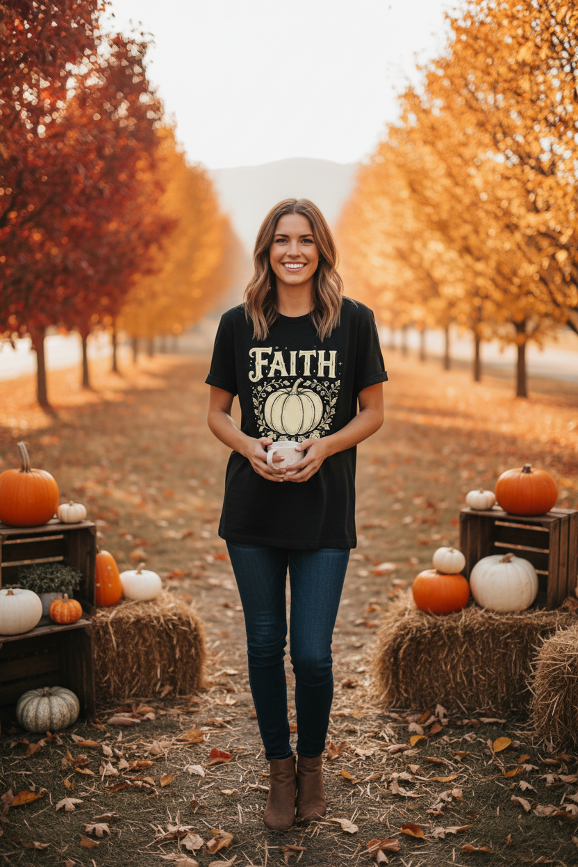 Faith + Pumpkin: Comfort Colors Tee