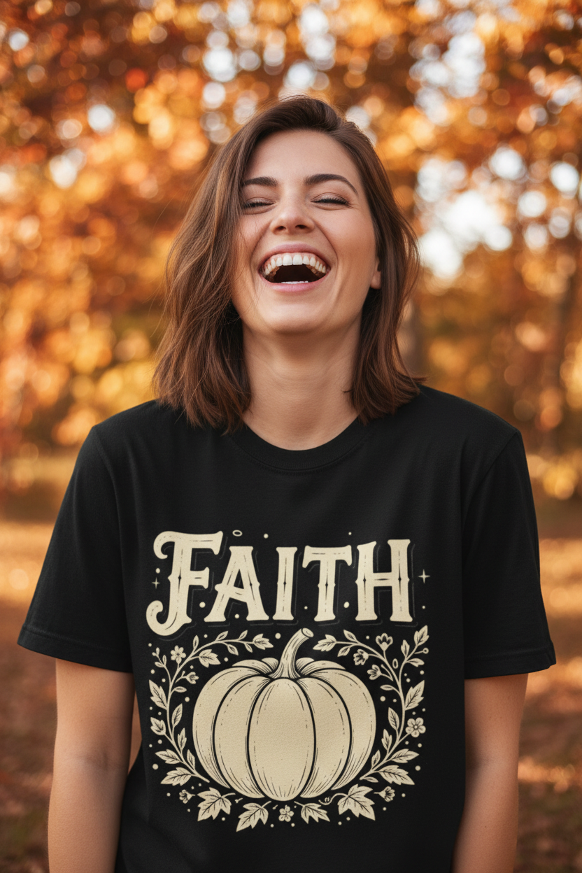 Faith + Pumpkin: Comfort Colors Tee