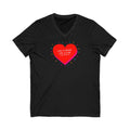Love Is Patient Heart V-Neck Tee — 1 Corinthians 13 Inspirational Christian T-Shirt