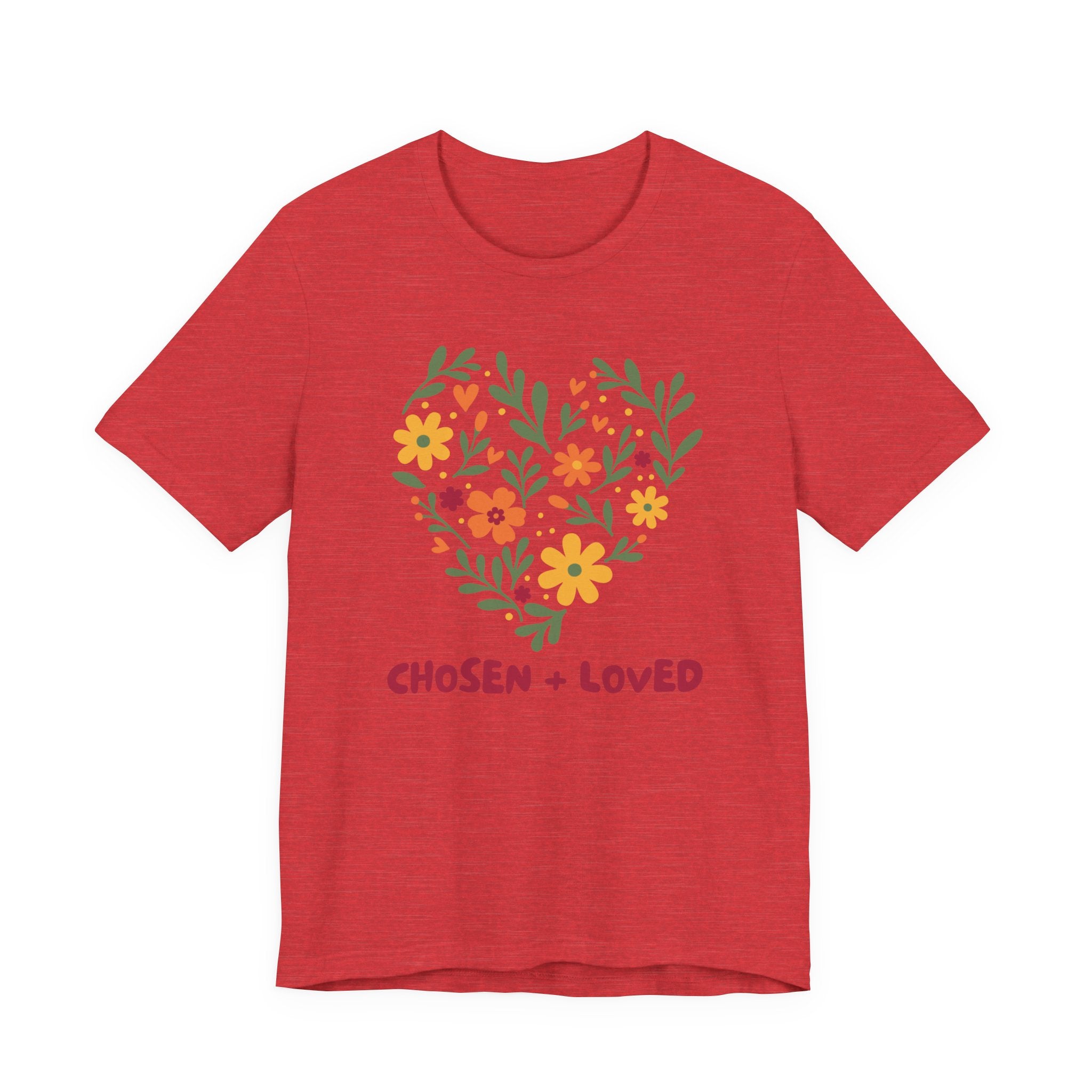 Chosen + Loved Floral Heart Tee