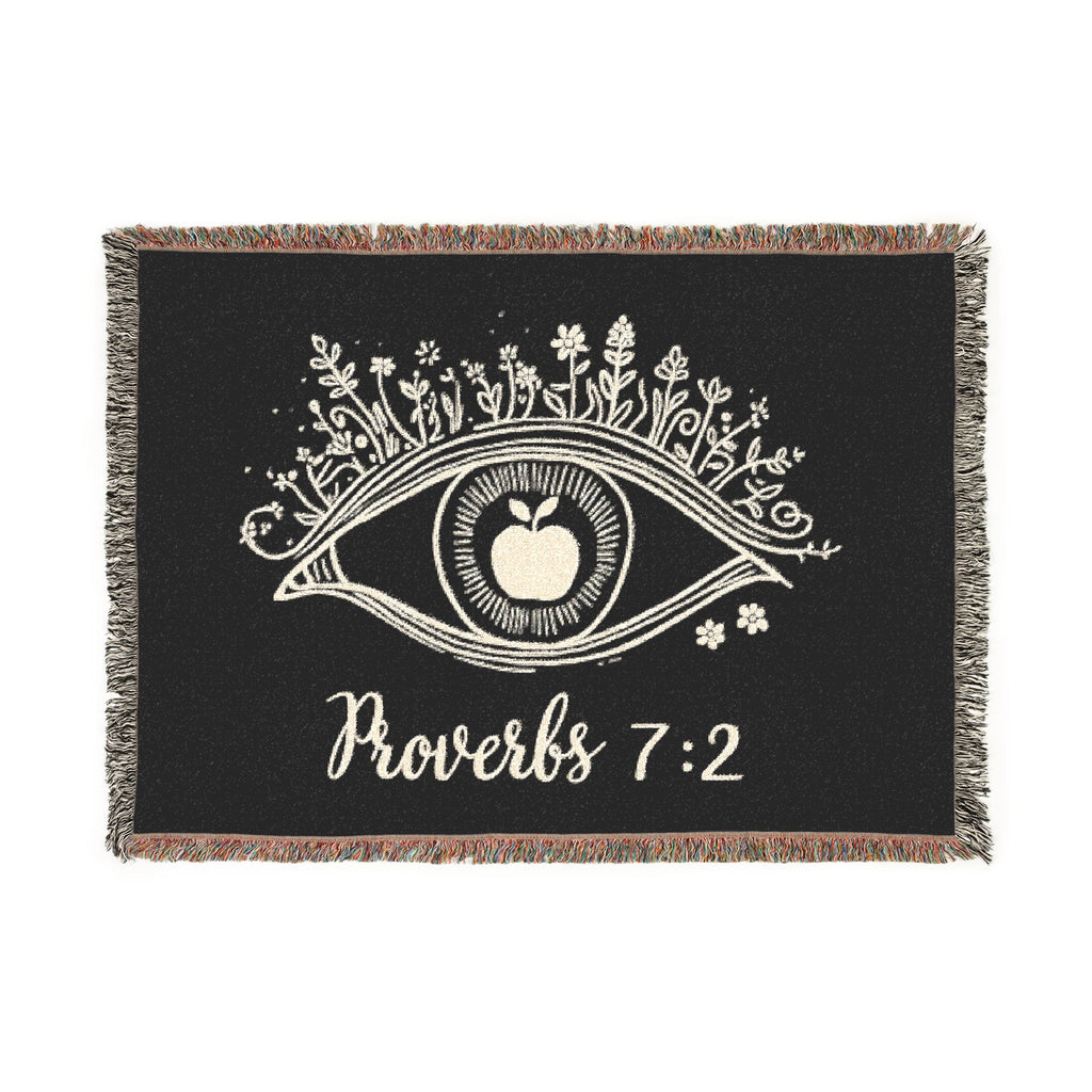 Proverbs 7:2 Woven Blanket