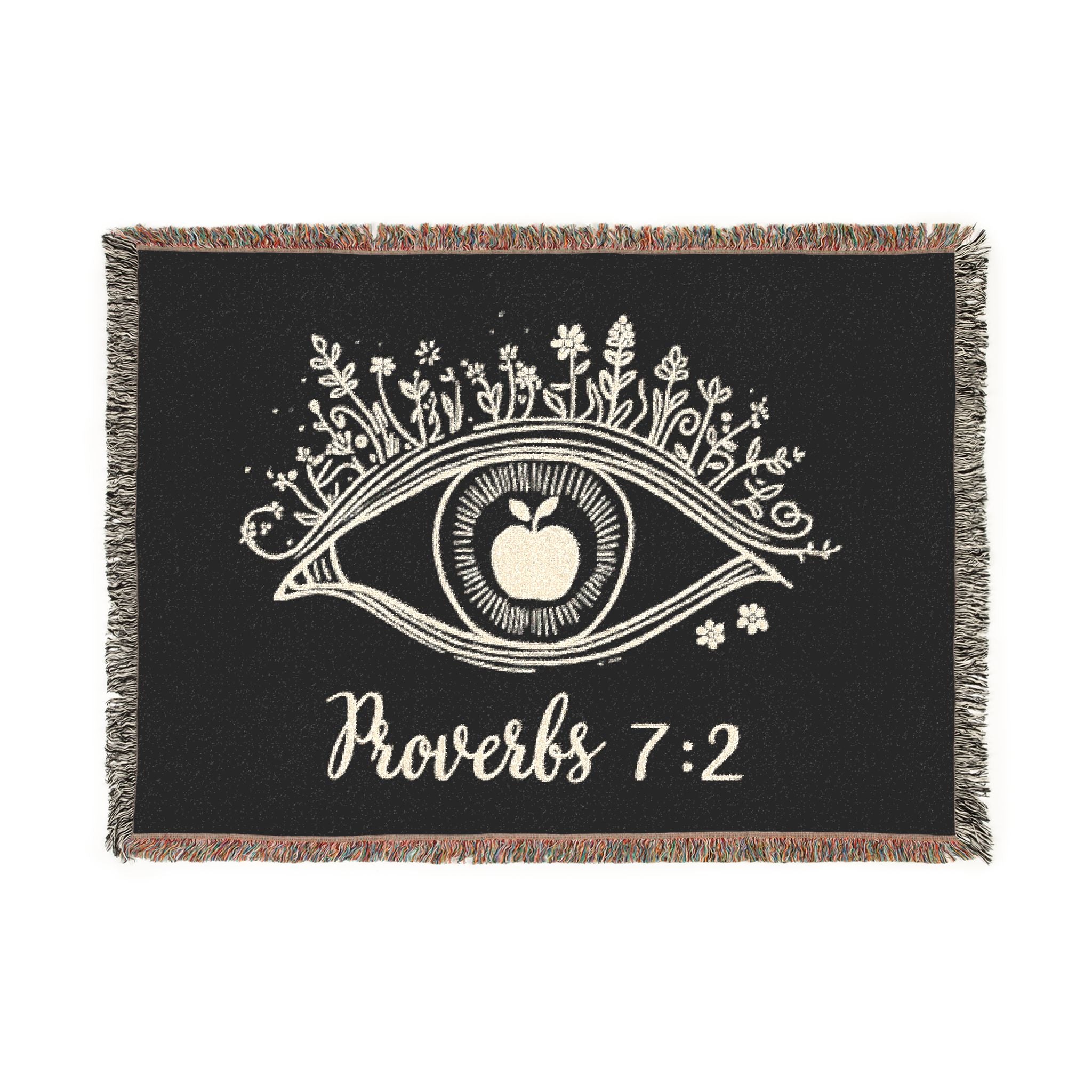 Proverbs 7:2 Woven Blanket