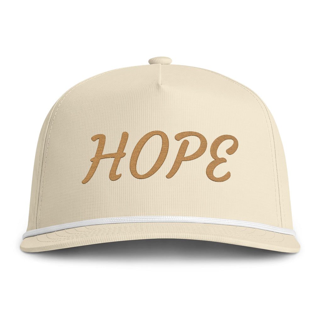 Hope Rope Embroidered Cap — Sunwashed Beach Vibe Hat