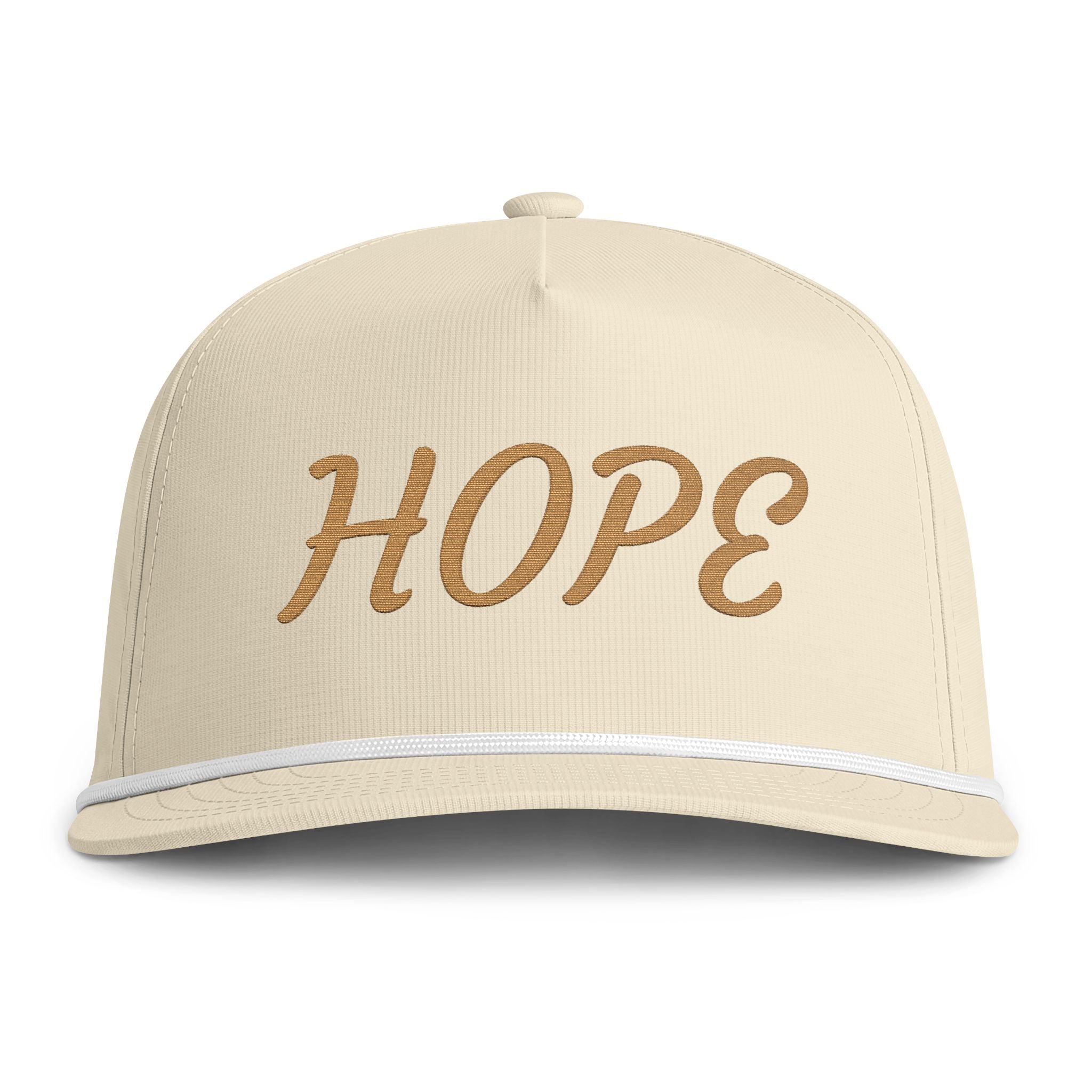 Hope Rope Embroidered Cap — Sunwashed Beach Vibe Hat