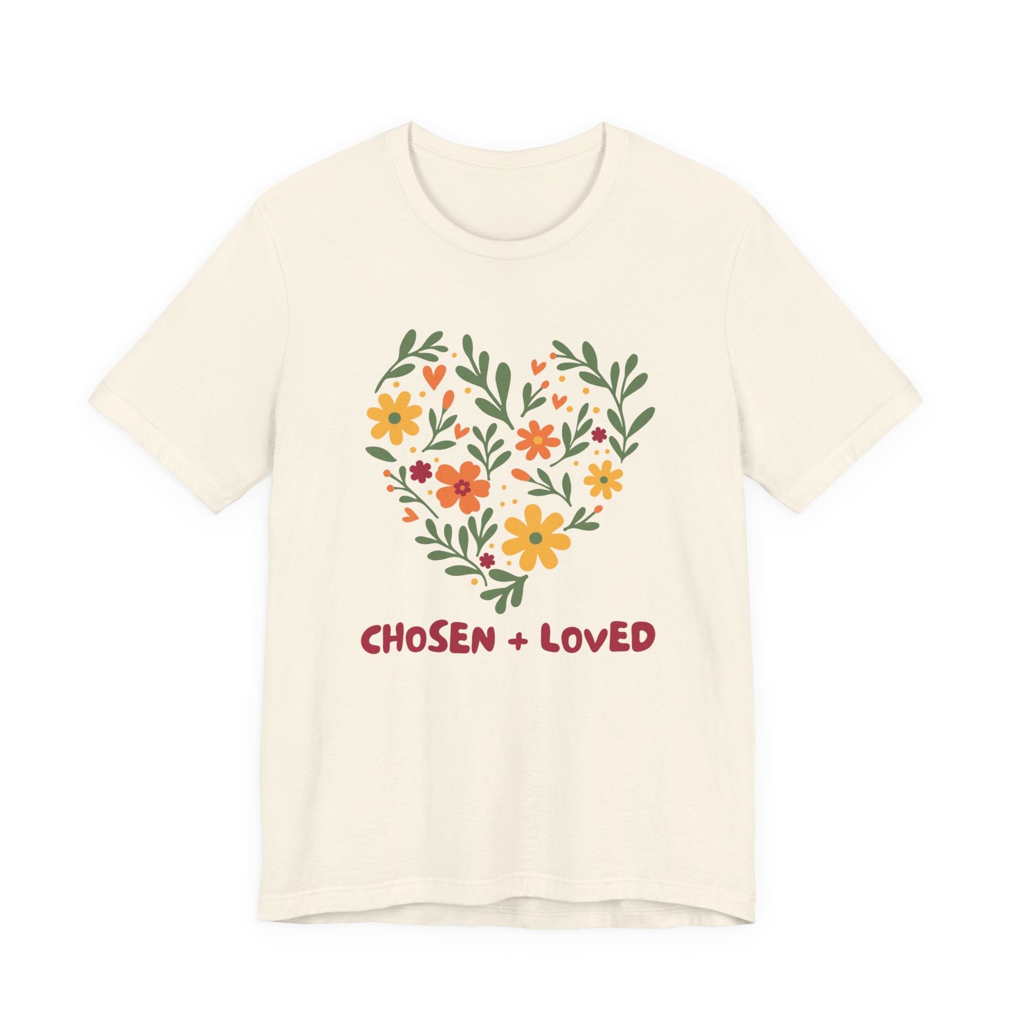 Chosen + Loved Floral Heart Tee