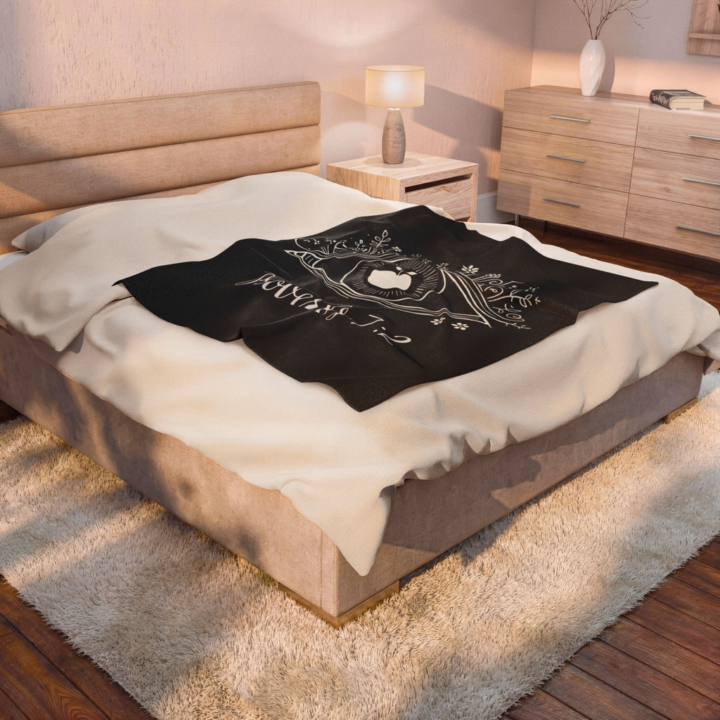 Proverbs 7:2 Apple of my eye: Velveteen Plush Blanket