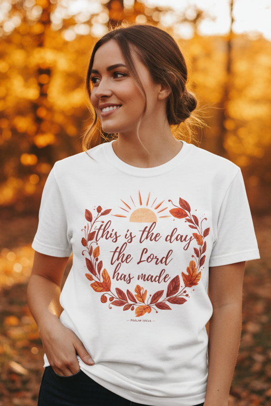 Psalm 118:24 Comfort Colors Fall Tee