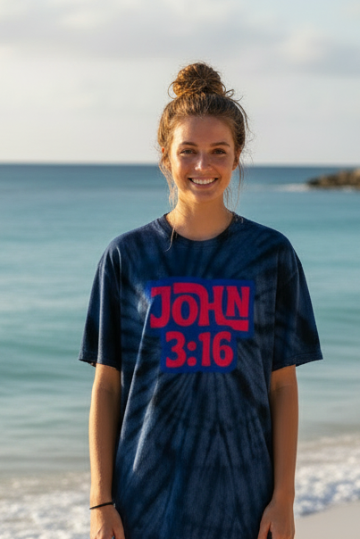 John 3:16 Tie Dye Cotton Tee